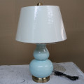 Antique Hotel Decorative Blue Ceramic Bedside Desk Light Lámpara de mesa